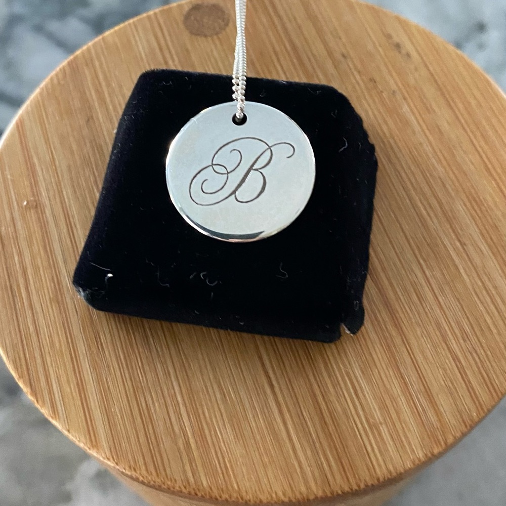 Tiffany& Co Sterling Silver initial necklace